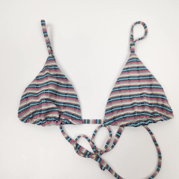 L*Space Brittany Triangle Bikini Top Striped Size Small NWT - Picture 3 of 7